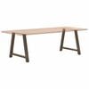 vidaXL P&eacute;s de mesa de jantar em formato A, 2 pe&ccedil;as, 90x (72-73) cm, a&ccedil;o