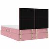 vidaXL Cama com arruma&ccedil;&atilde;o e colch&atilde;o Rosa 140 x 190 cm Veludo