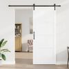 vidaXL Porta Deslizante Manual Branco e preto 93 x 232 cm