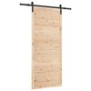 vidaXL Porta Deslizante Natural 80 x 208 cm Madeira de Pinho Maci&ccedil;a