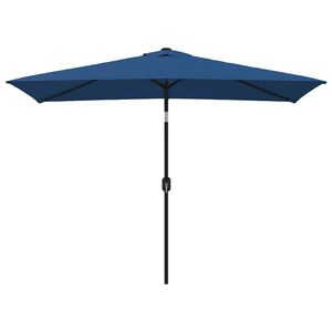 vidaXL Guarda-sol de exterior c/ poste de metal 300x200 cm azul ciano