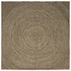 vidaXL Tapete de &Aacute;rea Natural e Preto 240 x 240 cm Juta