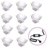 vidaXL Ilumina&ccedil;&atilde;o LED de solo 10 pcs branco frio