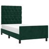 vidaXL Estrutura de cama sem colch&atilde;o 80x200 cm veludo verde-escuro