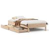 vidaXL Cama sem colch&atilde;o 75x190 cm madeira de pinho maci&ccedil;a
