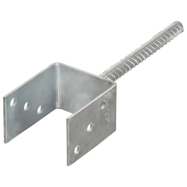 vidaXL Âncoras de vedação 6 pcs 8x6x30 cm aço galvanizado prateado