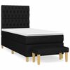 vidaXL Cama com molas/colch&atilde;o 90x200 cm tecido preto