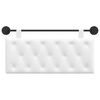 vidaXL Cabeceira Suspensa Branco 110 x 55 x 7 cm tecido