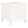 vidaXL Vaso/floreira de jardim 40x40x39 cm pinho maci&ccedil;o branco