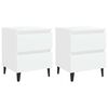 vidaXL Mesas de cabeceira 2 pcs 40x35x50cm derivados de madeira branco