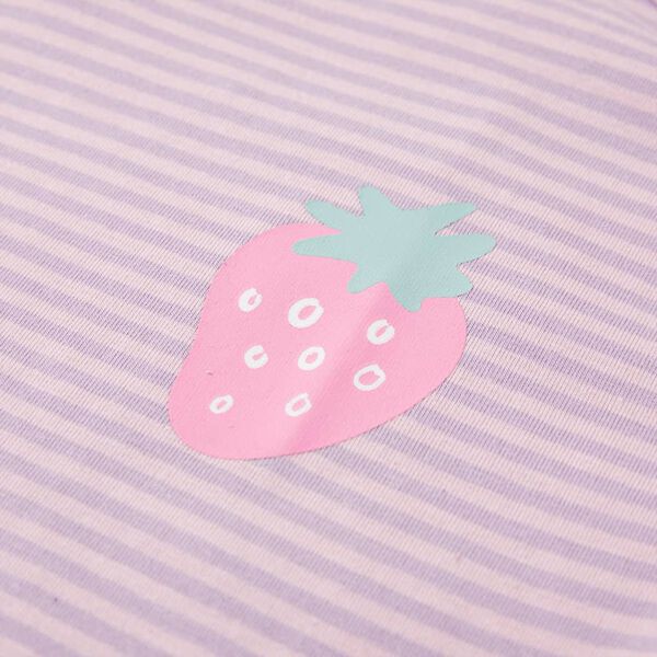 T-shirt para crian&ccedil;a manga com folhos lil&aacute;s 104