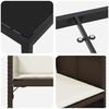 vidaXL Conjunto de Jantar para Jardim 9 pcs Castanho vime PE
