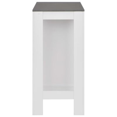 vidaXL Mesa de bar com prateleira branco 110x50x103 cm
