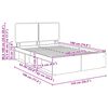 vidaXL Estrutura da Cama com cabeceira Carvalho Defumado 140 x 190 cm
