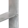 vidaXL &Acirc;ncoras de veda&ccedil;&atilde;o 6 pcs 12x6x60 cm a&ccedil;o galvanizado prateado