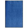 vidaXL Tapete de porta lav&aacute;vel 120x180 cm azul
