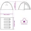 vidaXL Tenda campismo cúpula 4 pessoas libertação rápida cinza/laranja