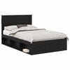 vidaXL Estrutura da Cama Preto 120 x 200 cm Madeira de Pinheiro S&oacute;lida