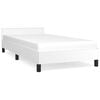vidaXL Estrutura cama c/ cabeceira sem colch&atilde;o 90x190 cm branco