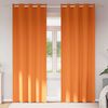 vidaXL Cortinas Blackout com Argolas 2 pcs Laranja Brilhante