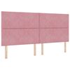vidaXL Cama Box com colch&atilde;o com cabeceira Rosa 200 x 200 cm Poli&eacute;ster