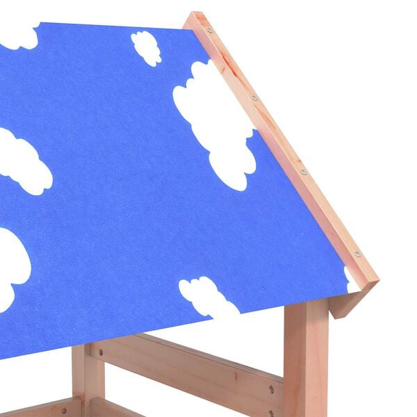 vidaXL Torre de Brincar Castanho Madeira S&oacute;lida de Douglas