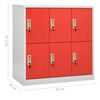 vidaXL Cacifos 5 pcs 90x45x92,5 cm aço cinzento-claro e vermelho