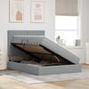 vidaXL Cama com arruma&ccedil;&atilde;o e colch&atilde;o Cinzento-claro 140 x 190 cm
