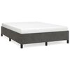 vidaXL Estrutura de cama sem colch&atilde;o 140x190 cm veludo cinzento-escuro