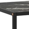 vidaXL Mesa de centro 120x50x35 cm preto com vidro m&aacute;rmore preto