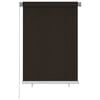 vidaXL Estore de rolo para exterior 105 cm (L) x 140 cm (A) castanho HDPE