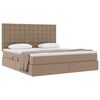 vidaXL Cama com Armazenamento Cappuccino 160 x 200 cm Couro Sint&eacute;tico