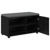 vidaXL Banco de Hall com almofada Carvalho Preto 80 x 38 x 46 cm