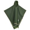 vidaXL Poncho de chuva com capuz design 2 em 1 223x145 cm verde
