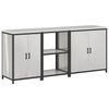 vidaXL Conjunto de Armazenamento de Cozinha HATTEM 3 unid. Prateado