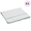 vidaXL Panos de Limpeza 5 pcs 50x60 cm branco com riscas verdes
