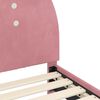 vidaXL Estrutura de Cama Infantil com Cabeceira Rosa 90 x 190 cm