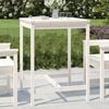 vidaXL Mesa de jardim 82,5x82,5x110 cm madeira de pinho maci&ccedil;a branco