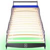 vidaXL Cama carro de corrida LED para crian&ccedil;as 90x200 cm azul