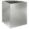 vidaXL Vaso de Canto Prateado 30 x 30 x 35 cm A&ccedil;o galvanizado
