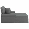 vidaXL Chaise Lounge com Saia Cinza Escuro 91 x 157 x 91 cm tecido