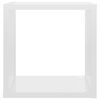 vidaXL Prateleiras parede forma de cubo 6pcs 26x15x26 cm branco brilh.