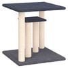 vidaXL Postes arranhadores p/ gatos com plataformas 50 cm cinza-escuro