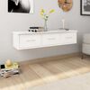 vidaXL Prateleira gavetas p/ parede 88x26x18,5cm deriv. madeira branco