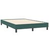 vidaXL Cama boxspring com colch&atilde;o 120x210 cm veludo verde-escuro