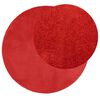 vidaXL Tapete de pelo curto OVIEDO &Oslash; 100 cm vermelho
