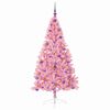 vidaXL &Aacute;rvore de Natal Artificial Pr&eacute;-iluminada Rosa 180 cm PVC