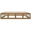 vidaXL Estrutura de cama 120x200 cm madeira maciça castanho mel