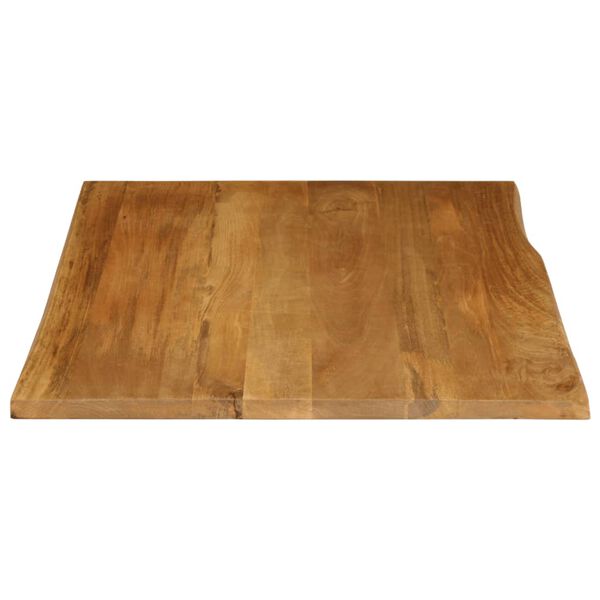 vidaXL Tampo de mesa c/ borda viva 90x80x3,8 cm mangueira maci&ccedil;a