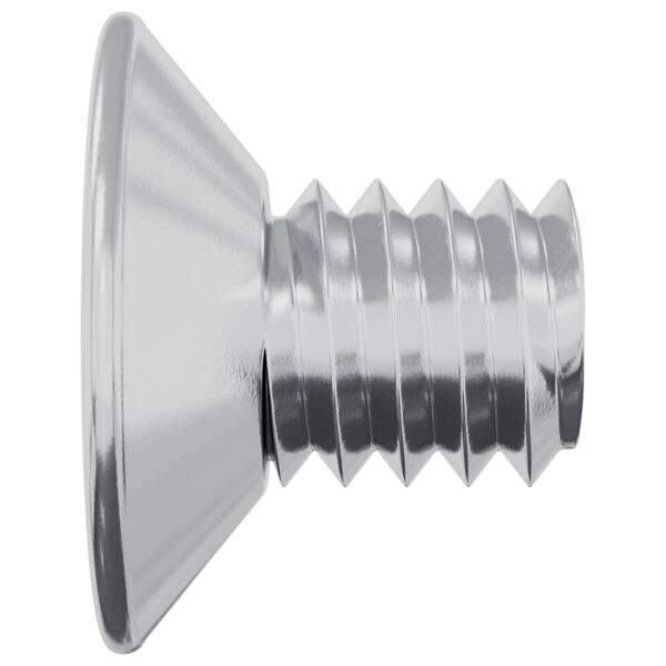 vidaXL Parafusos com Cabe&ccedil;a Chanfrada 2 pcs Prateado M4 x 6 mm A&ccedil;o